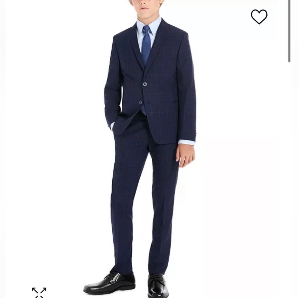 Michael kors dark navy blue wool boys suit solid